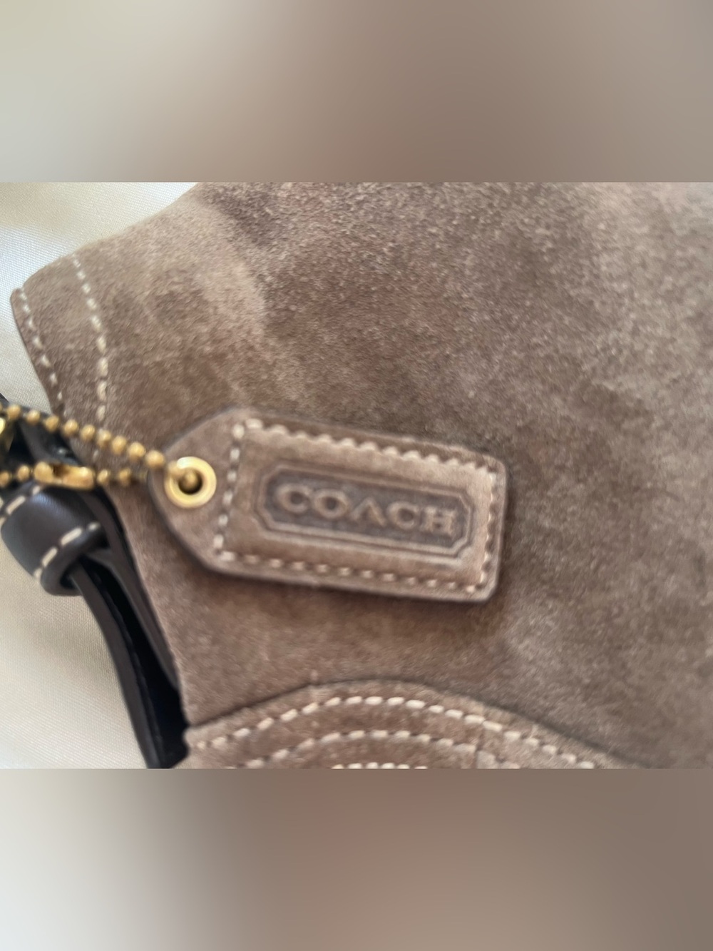 Coach Y2K Vintage Bag No. CO5S-8A18 Brown Suede - Picture 7 of 8